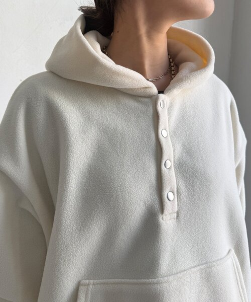 DouDou（ドゥドゥ）の「フリーススナッププルオーバー（Tシャツ/カットソー・レディース・グレー/オフホワイト・FREE）」の16枚目の写真