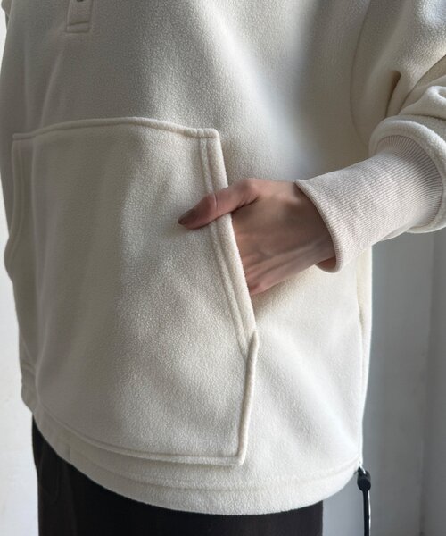 DouDou（ドゥドゥ）の「フリーススナッププルオーバー（Tシャツ/カットソー・レディース・グレー/オフホワイト・FREE）」の20枚目の写真