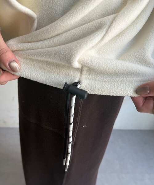 DouDou（ドゥドゥ）の「フリーススナッププルオーバー（Tシャツ/カットソー・レディース・グレー/オフホワイト・FREE）」の21枚目の写真