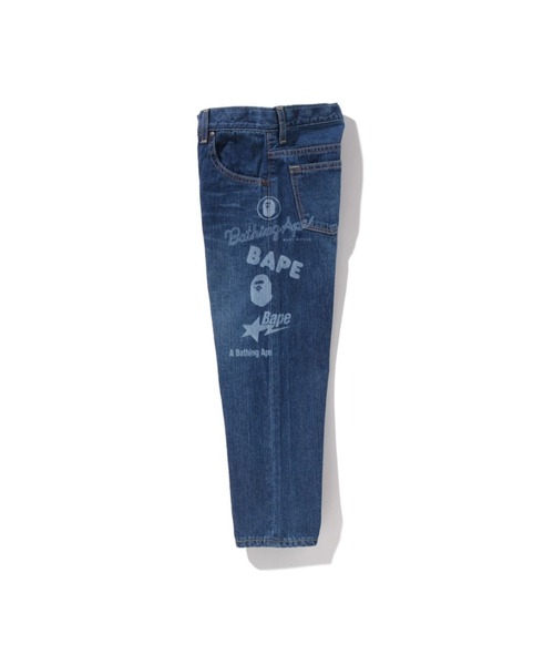 A BATHING APE（アベイシングエイプ）の「BAPE MULTI GRAPHICS 10 OZ DENIM PANTS（デニムパンツ・キッズ・インディゴブルー・100/130/110）」の3枚目の写真