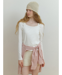 Sou layered t-shirt_2piece (ivory)
