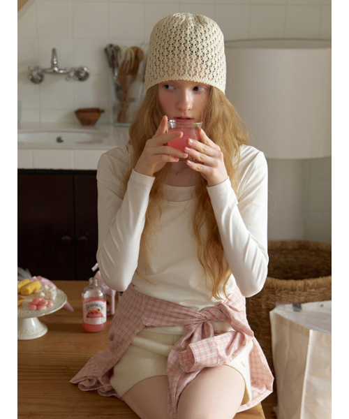 RE_L（リエル）の「Sou layered t-shirt_2piece (ivory)（Tシャツ/カットソー・レディース・その他・FREE）」の3枚目の写真