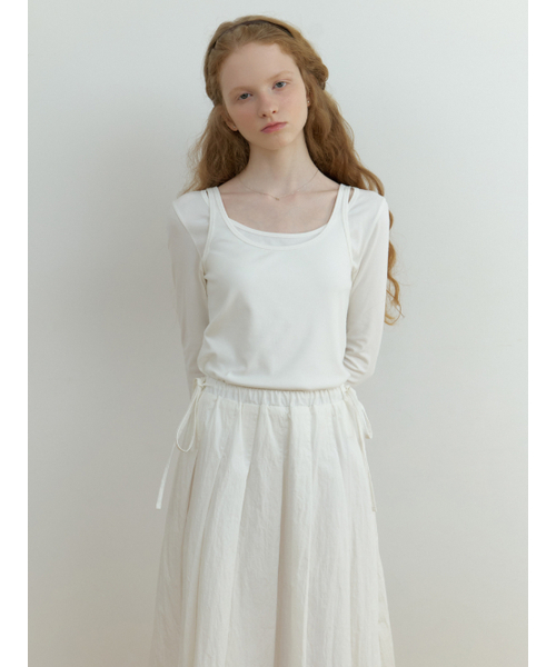 RE_L（リエル）の「Sou layered t-shirt_2piece (ivory)（Tシャツ/カットソー・レディース・その他・FREE）」の4枚目の写真