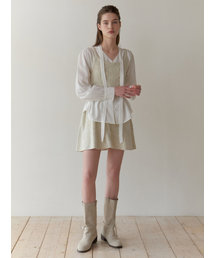 Mandarin knit skirt (oatmeal)
