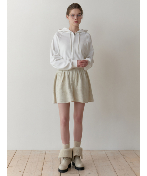 RE_L（リエル）の「Mandarin knit skirt (oatmeal)（スカート・レディース・その他・FREE）」の3枚目の写真
