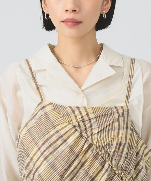 Ray BEAMS（レイビームス）の「チェック キリカエ キャミ ワンピース（ワンピース・レディース・クリーム/ブラック・1/0）」の11枚目の写真