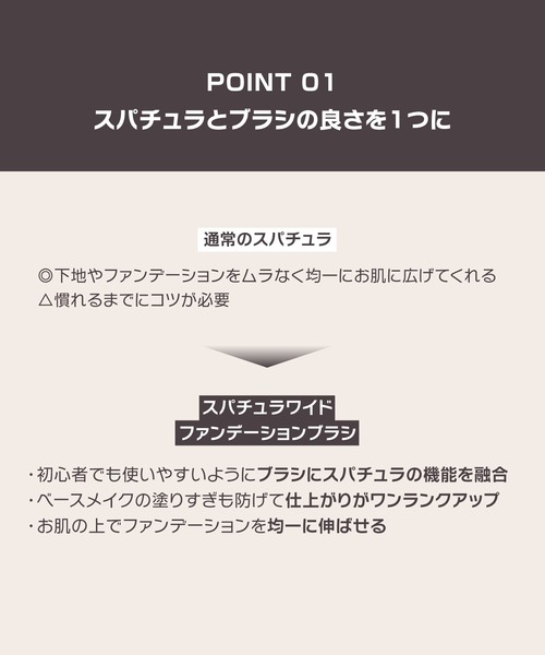 wakemake（ウェイクメイク）の「[セット品]スパチュラワイドファンデーションブラシ 3種セット（メイクブラシ・レディース・その他・FREE）」の6枚目の写真