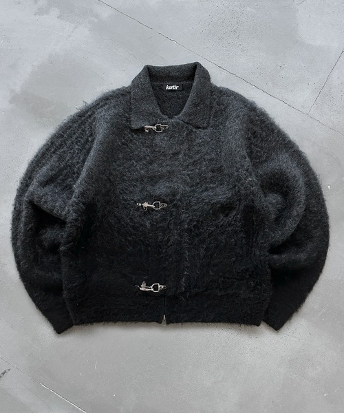kutir(クティール)の「FIREMAN GRADATION ZIP KNIT BLOUSON/ファイヤーマングラデーションジップニットブルゾン(ブルゾン・メンズ・ブラウン/ブラック・LARGE/MEDIUM)」の1枚目の写真