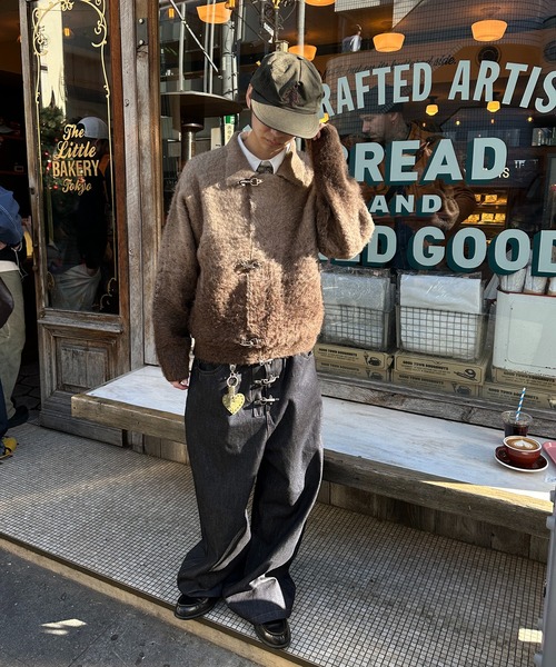 FIREMAN GRADATION ZIP KNIT BLOUSON／ファイヤーマングラデーション