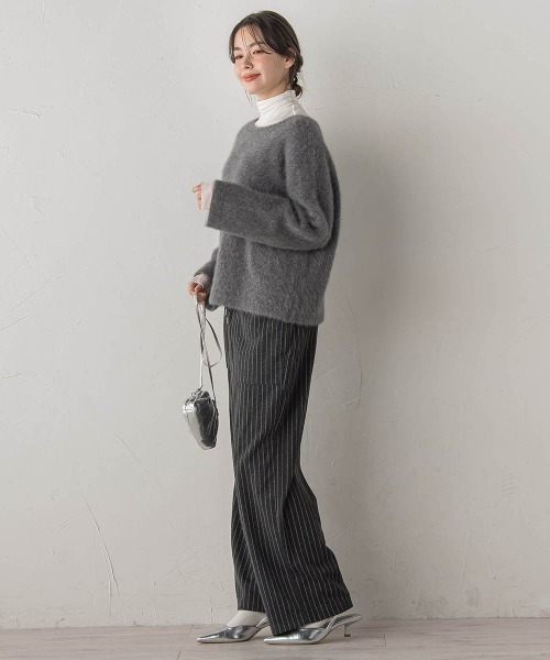 Droite lautreamont(ドロワットロートレアモン)の「【WEB限定】圧縮アソートイージーパンツ≪手洗い可能≫(その他パンツ・レディース・グレー系その他/チャコールグレー・M)」の9枚目の写真