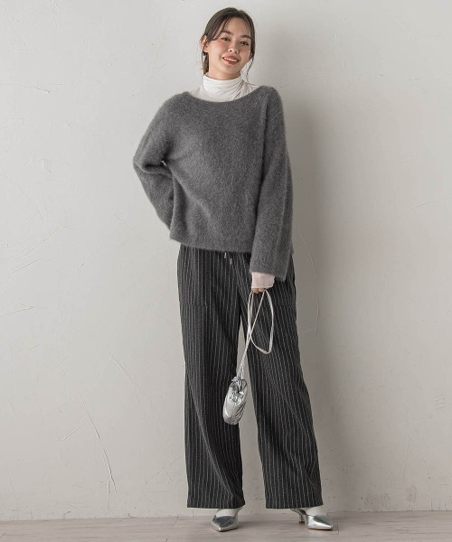 Droite lautreamont(ドロワットロートレアモン)の「【WEB限定】圧縮アソートイージーパンツ≪手洗い可能≫(その他パンツ・レディース・グレー系その他/チャコールグレー・M)」の8枚目の写真