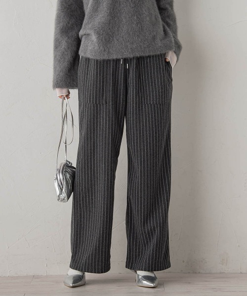 Droite lautreamont(ドロワットロートレアモン)の「【WEB限定】圧縮アソートイージーパンツ≪手洗い可能≫(その他パンツ・レディース・グレー系その他/チャコールグレー・M)」の4枚目の写真