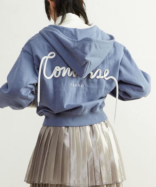 BACK SPINDLE LOGO ZIP HOODIE（パーカー）｜CONVERSE TOKYO