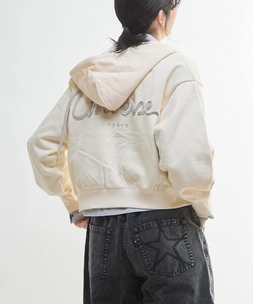 BACK SPINDLE LOGO ZIP HOODIE（パーカー）｜CONVERSE TOKYO