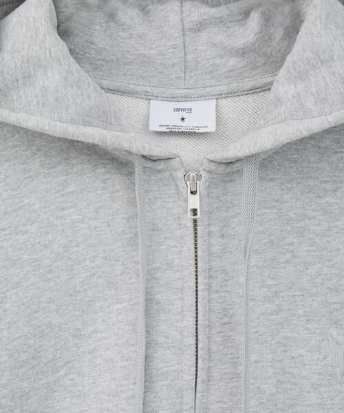 CONVERSE TOKYO（コンバーストウキョウ）の「BACK SPINDLE LOGO ZIP HOODIE（パーカー・レディース・ピンク/ブラック/ブルー/セージグリーン/杢グレー/アイボリー・FREE）」の20枚目の写真