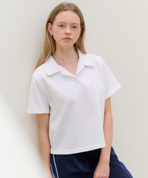 MET 半袖カラーTシャツ ホワイト