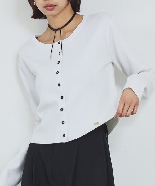 abahouse mavie（アバハウスマヴィ）の「ショートカーディガン（カーディガン/ボレロ・レディース・ブルー/ブラック/ホワイト/レッド・フリー）」の2枚目の写真