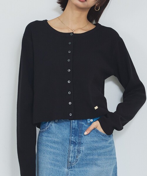 abahouse mavie（アバハウスマヴィ）の「ショートカーディガン（カーディガン/ボレロ・レディース・ブルー/ブラック/ホワイト/レッド・フリー）」の3枚目の写真