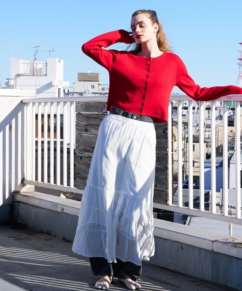 abahouse mavie（アバハウスマヴィ）の「ショートカーディガン（カーディガン/ボレロ・レディース・ブルー/ブラック/ホワイト/レッド・フリー）」の7枚目の写真