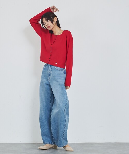 abahouse mavie（アバハウスマヴィ）の「ショートカーディガン（カーディガン/ボレロ・レディース・ブルー/ブラック/ホワイト/レッド・フリー）」の9枚目の写真