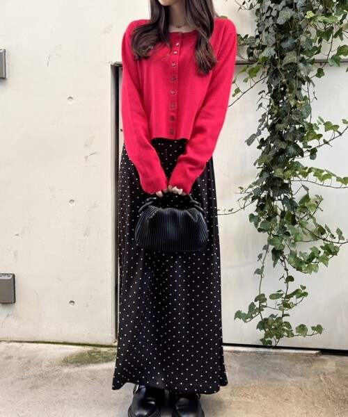 abahouse mavie（アバハウスマヴィ）の「ショートカーディガン（カーディガン/ボレロ・レディース・ブルー/ブラック/ホワイト/レッド・フリー）」の12枚目の写真