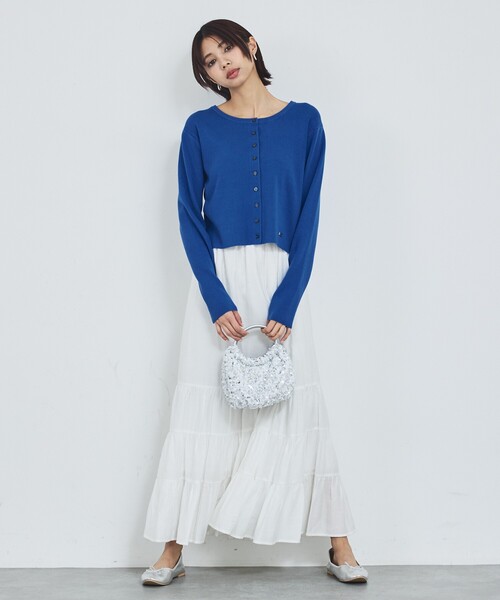 abahouse mavie（アバハウスマヴィ）の「ショートカーディガン（カーディガン/ボレロ・レディース・ブルー/ブラック/ホワイト/レッド・フリー）」の15枚目の写真