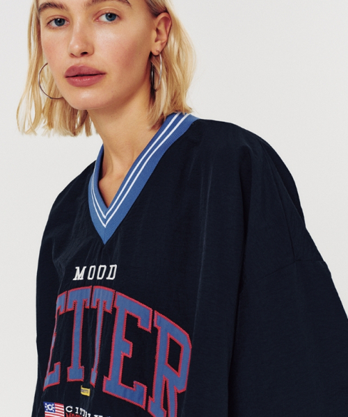 MOODBETTER(ムード ベター)の「LOGO NYLON JERSEY CHARCOAL(Tシャツ/カットソー・レディース・その他・FREE)」の4枚目の写真