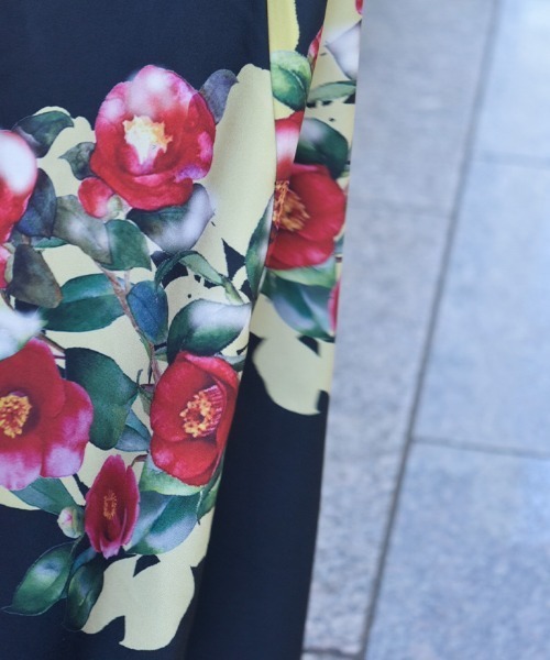 axes femme（アクシーズファム）の「椿柄スカート（スカート・レディース・ブラック/ネイビー・FREE）」の21枚目の写真