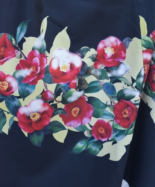axes femme（アクシーズファム）の「椿柄スカート（スカート・レディース・ブラック/ネイビー・FREE）」の20枚目の写真