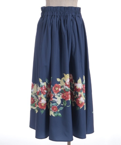 axes femme（アクシーズファム）の「椿柄スカート（スカート・レディース・ブラック/ネイビー・FREE）」の14枚目の写真