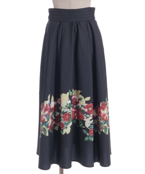 axes femme（アクシーズファム）の「椿柄スカート（スカート・レディース・ブラック/ネイビー・FREE）」の10枚目の写真