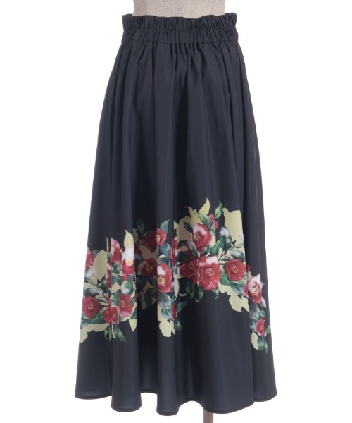 axes femme（アクシーズファム）の「椿柄スカート（スカート・レディース・ブラック/ネイビー・FREE）」の8枚目の写真