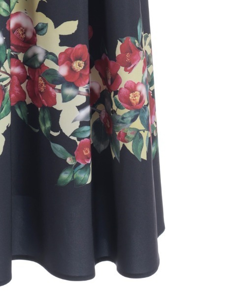 axes femme（アクシーズファム）の「椿柄スカート（スカート・レディース・ブラック/ネイビー・FREE）」の6枚目の写真