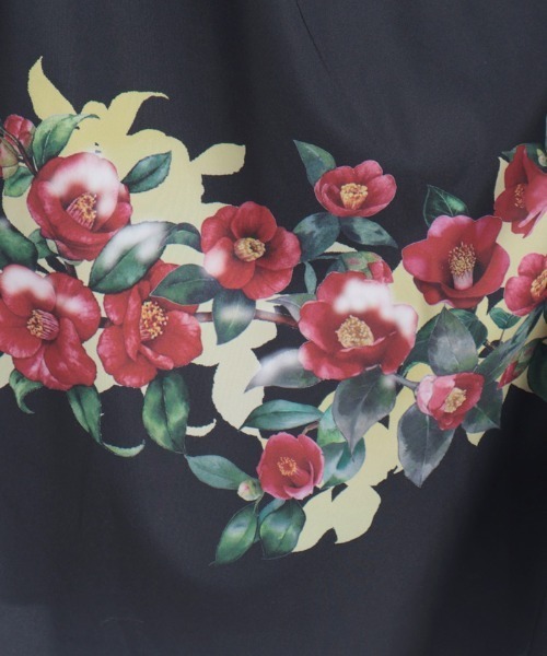 axes femme（アクシーズファム）の「椿柄スカート（スカート・レディース・ブラック/ネイビー・FREE）」の4枚目の写真