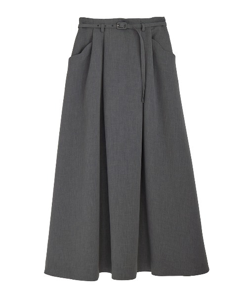 BELT SET TUCK FLARE SKIRT（スーツスカート）｜Ameri（アメリ）の