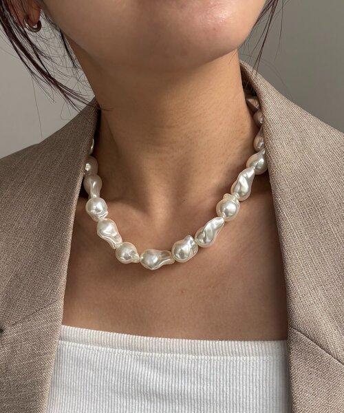 GOLDY(ゴールディ)の「〈GOLDY/ゴールディ〉バロックパール風ネックレス(ネックレス・レディース・ゴールド/シルバー・FREE)」の6枚目の写真