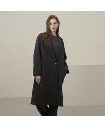 ACUD | Knitted Wool Single Coat _Grey(チェスターコート)