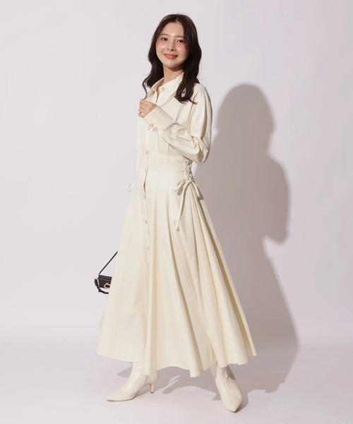 Apuweiser-riche（アプワイザーリッシェ）の「サイドレースアップシャツワンピース（ワンピース・レディース・ライトイエロー・2/1/0）」の3枚目の写真