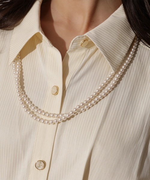 Apuweiser-riche（アプワイザーリッシェ）の「サイドレースアップシャツワンピース（ワンピース・レディース・ライトイエロー・2/1/0）」の11枚目の写真