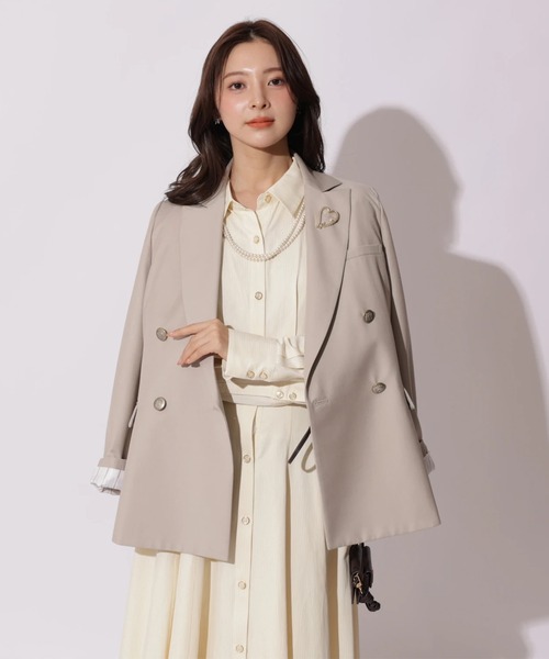 Apuweiser-riche（アプワイザーリッシェ）の「サイドレースアップシャツワンピース（ワンピース・レディース・ライトイエロー・2/1/0）」の14枚目の写真