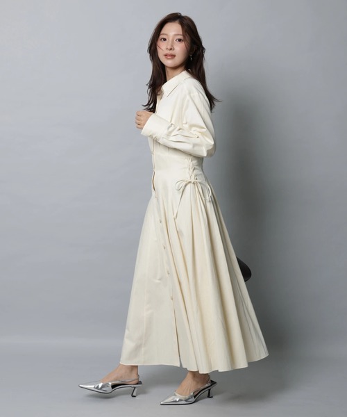 Apuweiser-riche（アプワイザーリッシェ）の「サイドレースアップシャツワンピース（ワンピース・レディース・ライトイエロー・2/1/0）」の16枚目の写真