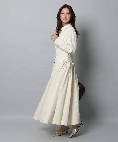 Apuweiser-riche（アプワイザーリッシェ）の「サイドレースアップシャツワンピース（ワンピース・レディース・ライトイエロー・2/1/0）」の19枚目の写真