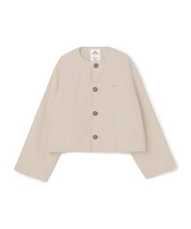 ダントン　ベージュノーカラーコート Danton（ダントン） ノーカラーコート 38 ベージュ レディース