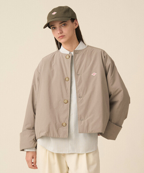 Women's Insulation Collarless Wide Jacket（ノーカラージャケット