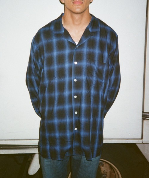 cotton pan(コットンパン)の「COTTON PAN L/S オンブレシャツ (SOHO)(シャツ/ブラウス・メンズ・ブルー系その他/ブラック・3/2)」の2枚目の写真