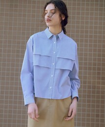 【WEB限定カラーあり・一枚で着映え】COTTON TEX シャツ ブラウス