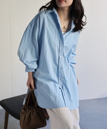 タックスリーブロングシャツ / 大人のハリ感ロングシャツ