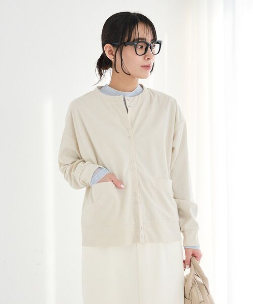 CRAFT STANDARD BOUTIQUE(クラフトスタンダードブティック)の「リングドットボタンカーディガン(カーディガン/ボレロ・レディース・ブラウン/ピンク/グレー/アイボリー・FREE)」の6枚目の写真