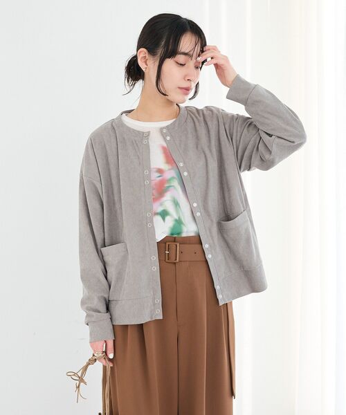 CRAFT STANDARD BOUTIQUE(クラフトスタンダードブティック)の「リングドットボタンカーディガン(カーディガン/ボレロ・レディース・ブラウン/ピンク/グレー/アイボリー・FREE)」の16枚目の写真
