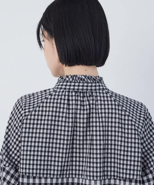 conges payes ADIEU TRISTESSE（コンジェ ペイエ アデュートリステス）の「チェックパッチワークブラウス（シャツ/ブラウス・レディース・グリーン系その他/ブラック系その他・38）」の18枚目の写真